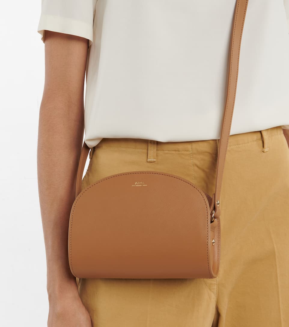 Demi Lune Jute Shoulder Bag in Brown - A P C